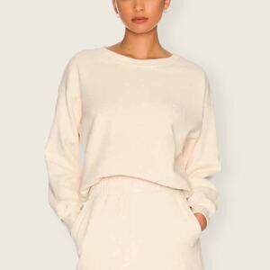 NWT | WellBeing + BeingWell | Goldie Sweatshirt | Bone White | XS